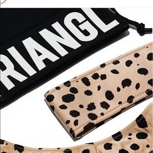 Kaya cheetah strapless bikini top